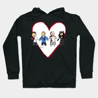 I Heart Saw Stick Figures Hoodie